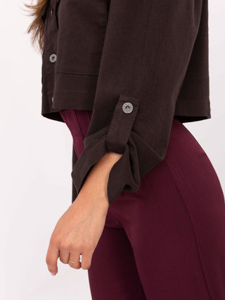 Kurtka-IT-KR-FL7029.72-ciemny brązowy