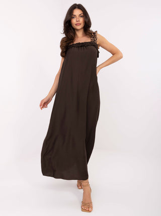 Sukienka-MI-SK-A6412.68-ciemny brązowy