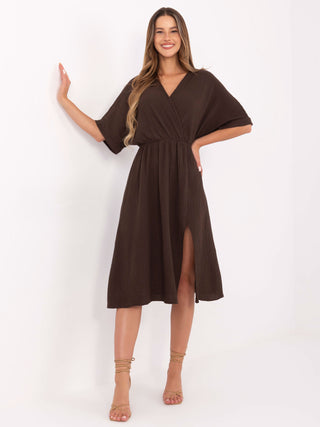 Sukienka-MI-SK-121008.84-ciemny brązowy