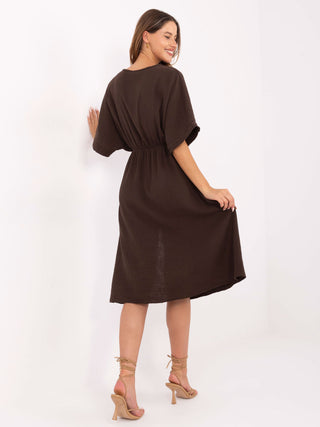 Sukienka-MI-SK-121008.84-ciemny brązowy