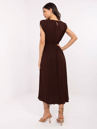 Sukienka-DHJ-SK-19830.00-ciemny brązowy