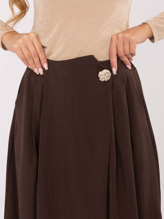 Spódnica-IT-SD-81036.32-ciemny brązowy