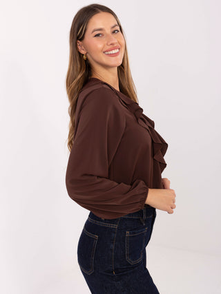 Bluzka-MI-BZ-3261.23-ciemny brązowy