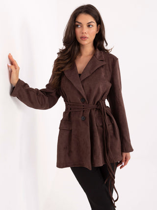 Płaszcz-MI-PL-A2681.88-ciemny brązowy