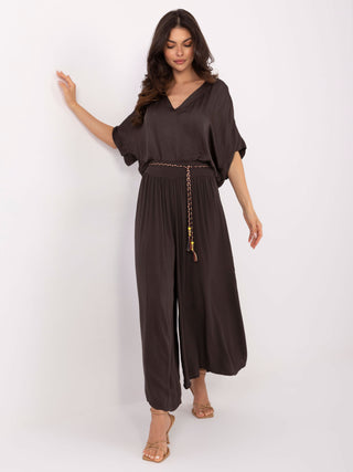 Spodnie-TW-SP-BI-81733.14-ciemny brązowy