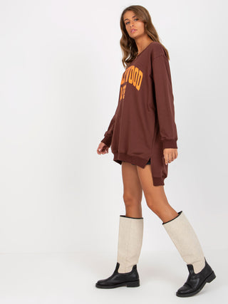 Bluza-VI-BL-3102.01P-brązowo-pomarańczowy