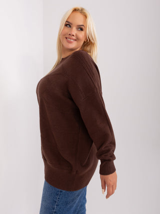 Sweter-PM-SW-PM-3762.03P-ciemny brązowy