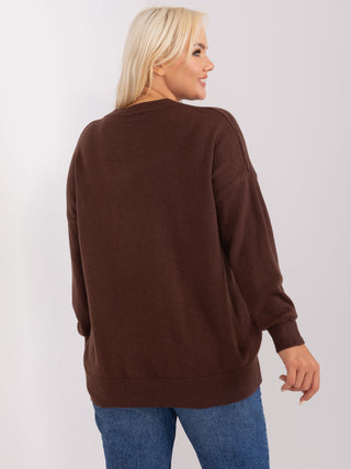 Sweter-PM-SW-PM-3762.03P-ciemny brązowy