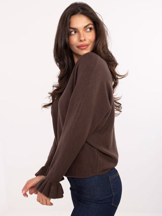 Sweter-IT-SW-99717.89-ciemny brązowy