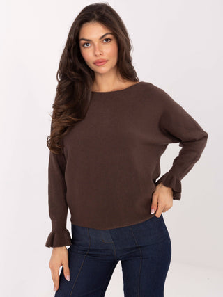 Sweter-IT-SW-99717.89-ciemny brązowy
