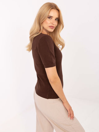 Sweter-PM-SW-PM-5053.39-ciemny brązowy