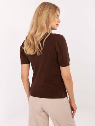 Sweter-PM-SW-PM-5053.39-ciemny brązowy