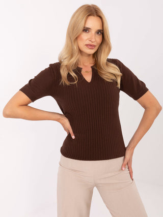 Sweter-PM-SW-PM-5053.39-ciemny brązowy