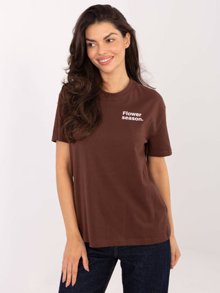 T-shirt-D12022AH02645V-ciemny brązowy