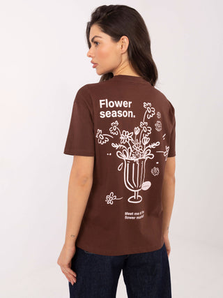 T-shirt-D12022AH02645V-ciemny brązowy
