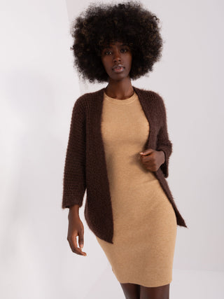 Kardigan-DHJ-SW-2527.02P-ciemny brązowy