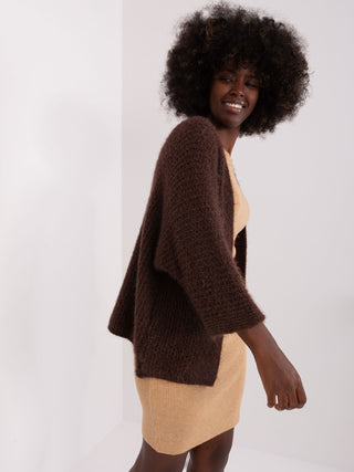 Kardigan-DHJ-SW-2527.02P-ciemny brązowy