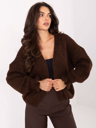 Sweter-MI-SW-0904.82-ciemny brązowy