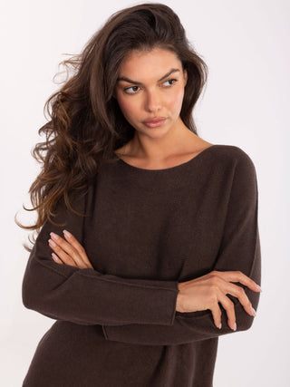 Sweter-IT-SW-2219.63-ciemny brązowy