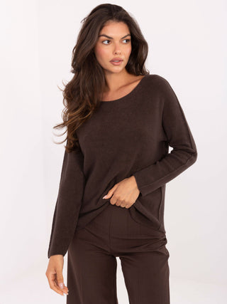 Sweter-IT-SW-2219.63-ciemny brązowy