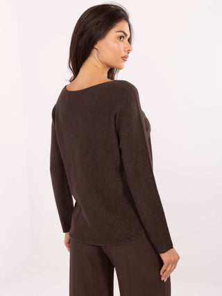 Sweter-IT-SW-2219.63-ciemny brązowy