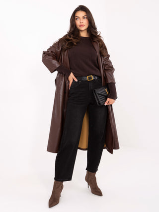 Sweter-MO-SW-1015.78-ciemny brązowy