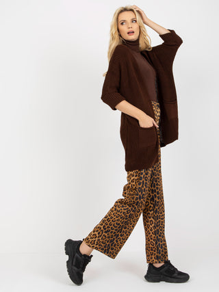 Kardigan-LO-SW-LK-3002.98P-ciemny brązowy