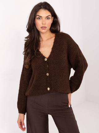 Sweter-MI-SW-0309.89-ciemny brązowy