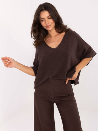 Sweter-IT-SW-2202.52-ciemny brązowy