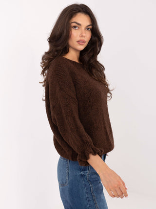 Sweter-MI-SW-2912.10X-ciemny brązowy