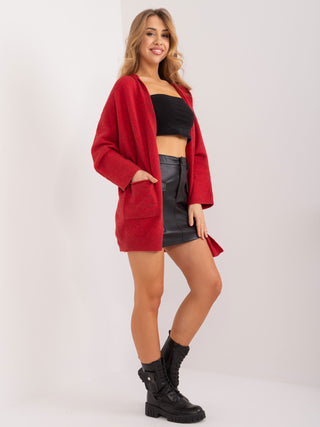 Sweter-PM-SW-B418.39X-ciemny czerwony