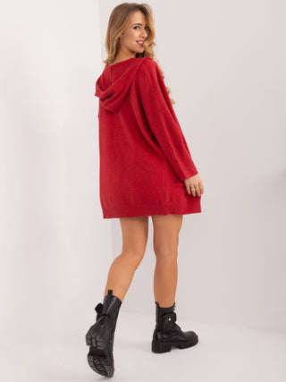 Sweter-PM-SW-B418.39X-ciemny czerwony