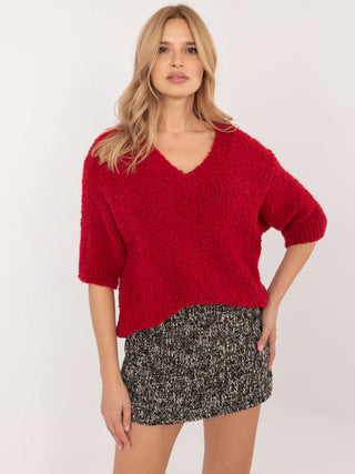 Sweter-MI-SW-1110.39P-ciemny czerwony