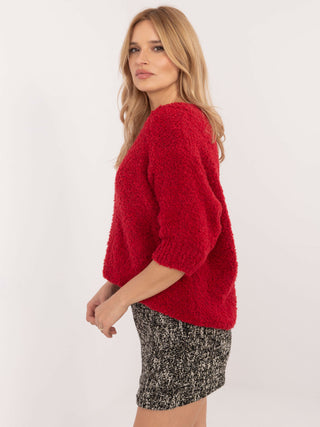 Sweter-MI-SW-1110.39P-ciemny czerwony