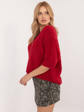 Sweter-MI-SW-1110.39P-ciemny czerwony