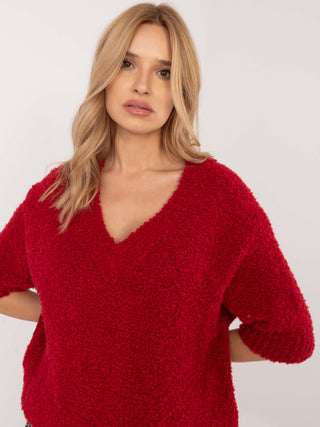 Sweter-MI-SW-1110.39P-ciemny czerwony