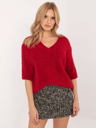 Sweter-MI-SW-1110.39P-ciemny czerwony