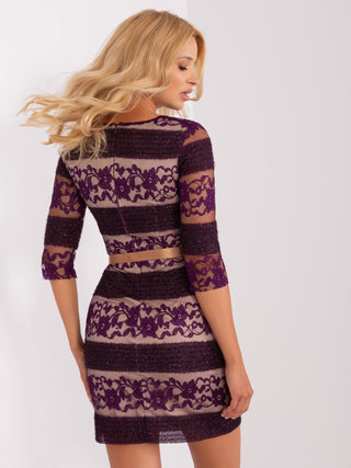 Sukienka-LK-SK-507231.71P-ciemny fioletowy