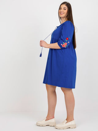 Sukienka-RV-SK-8528.55P-ciemny niebieski