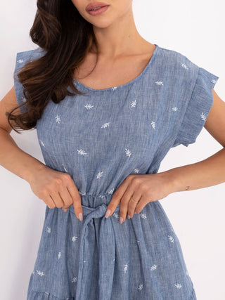 Sukienka-DHJ-SK-13583.18-ciemny niebieski