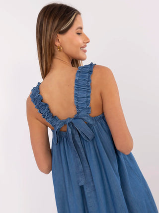 Sukienka-DHJ-SK-A9197.90-ciemny niebieski