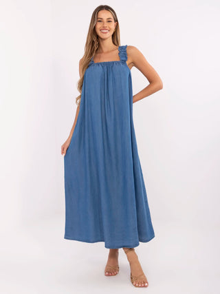 Sukienka-DHJ-SK-A9197.90-ciemny niebieski