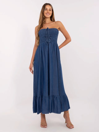 Sukienka-DHJ-SK-A9051.96-ciemny niebieski