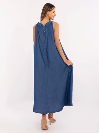 Sukienka-DHJ-SK-A7969.89-ciemny niebieski