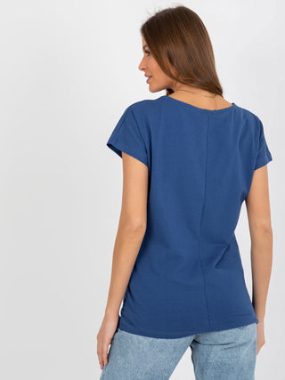 T-shirt-FA-TS-8406.82P-ciemny niebieski