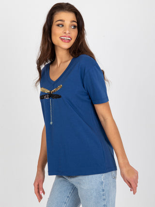 T-shirt-FA-TS-8451.06-ciemny niebieski