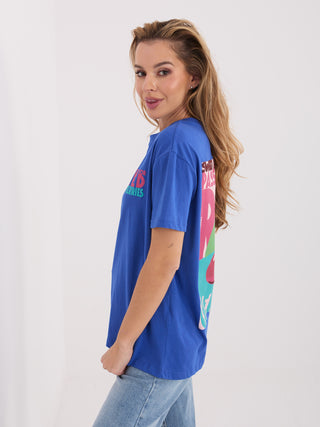 T-shirt-D12022AH02645W-ciemny niebieski