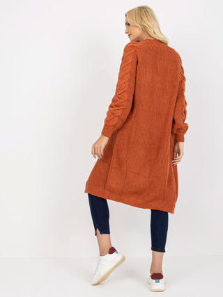 Kardigan-LO-SW-LK-3001.82P-ciemny pomarańczowy