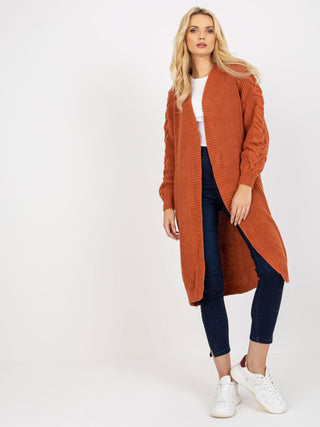 Kardigan-LO-SW-LK-3001.82P-ciemny pomarańczowy
