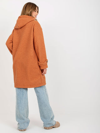 Płaszcz-RV-PL-8449.98P-ciemny pomarańczowy